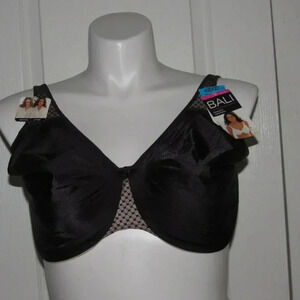 NWT BALI Minimizer Underwire Black Tan Bra Style 3385 Size 42DDD
